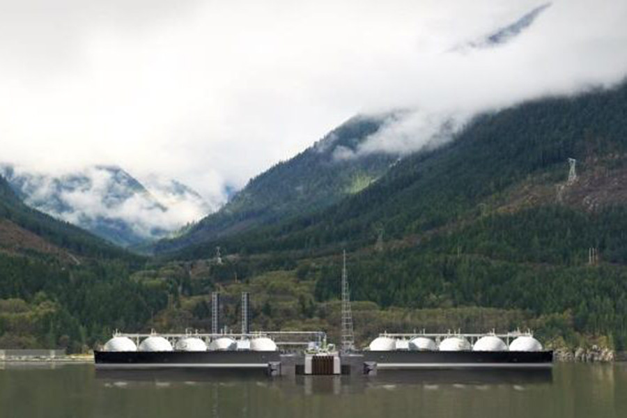 Floating storage units at Woodfibre LNG