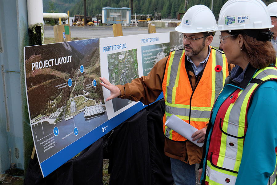 Byng Giraud on site at Woodfibre LNG