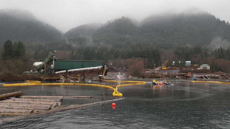 Spill Photo by West Canada Marine Corp.